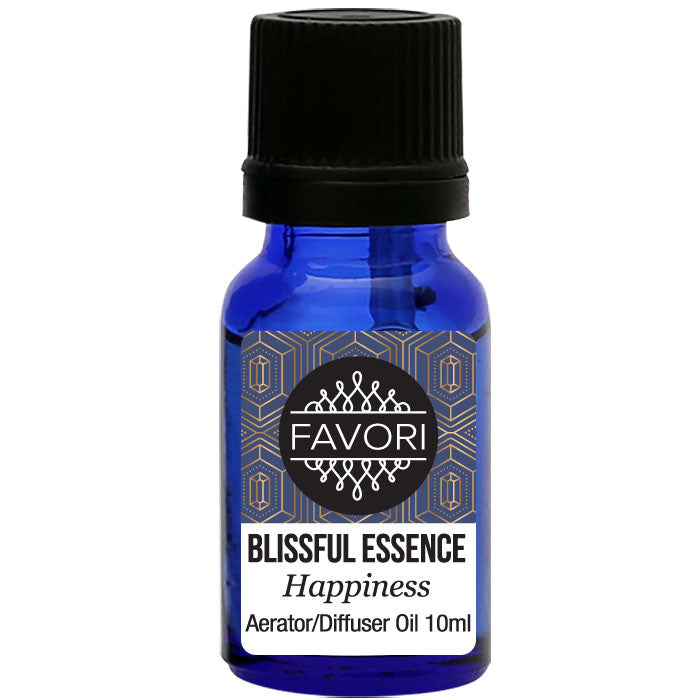 A 10ml bottle of FAVORI Scents blissful essence AD aroma oil for diffusers.