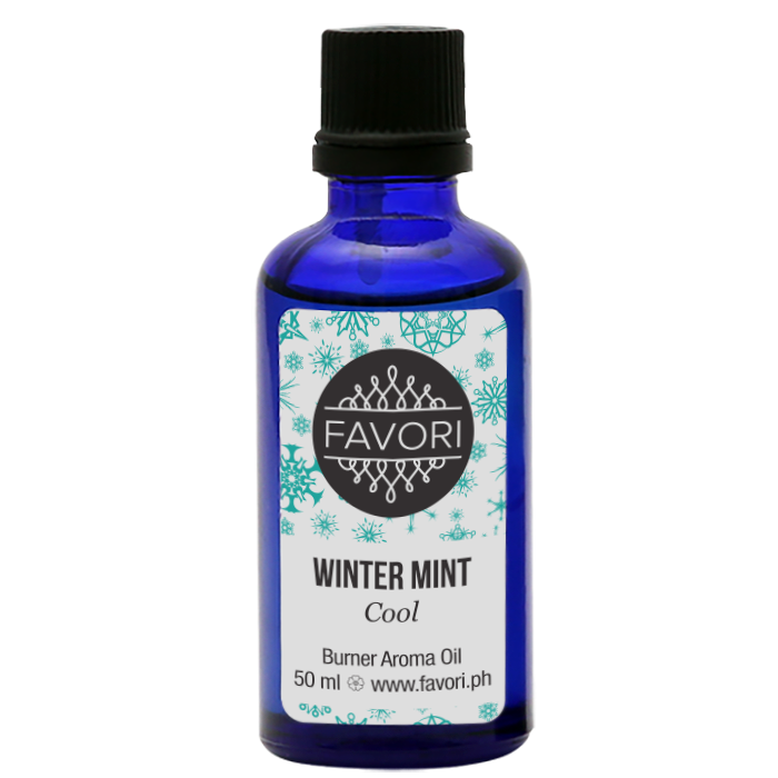 Bottle of FAVORI Scents Winter Mint Aerator/Diffuser (AD) Aroma Oil, 50 ml.
