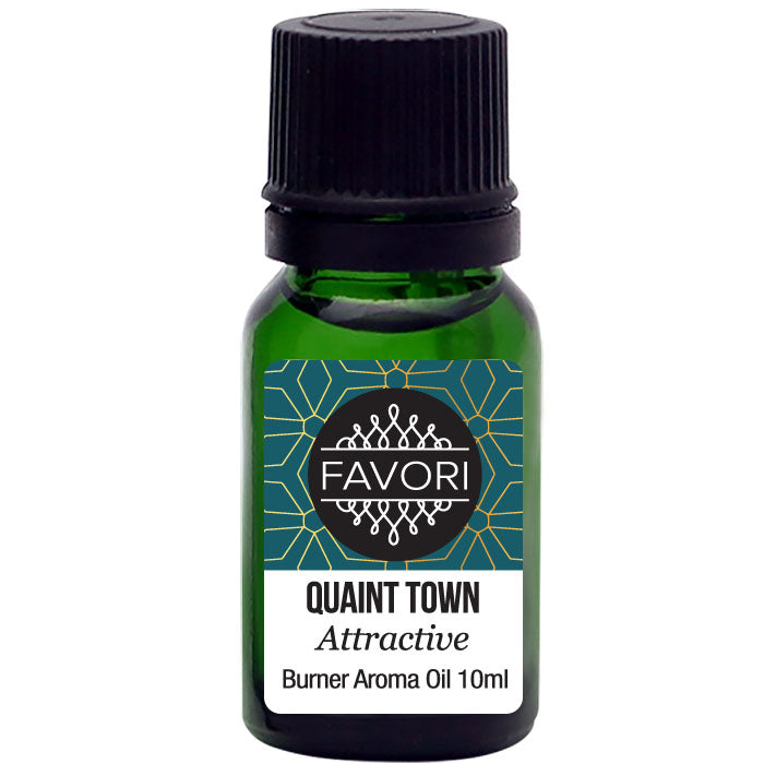 Bottle of FAVORI Scents Quaint Town Burner Aroma Oil, 10ml.