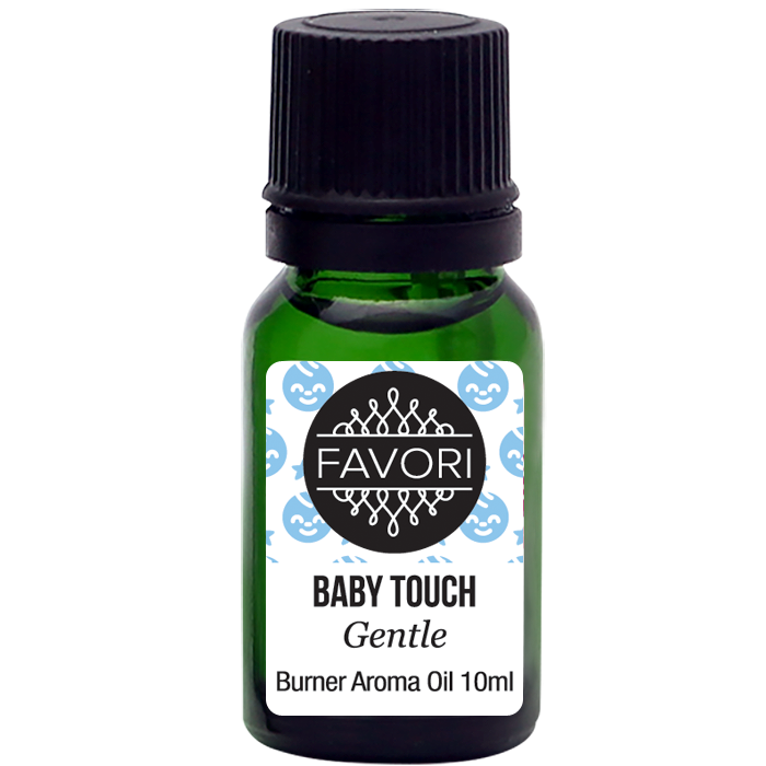 Bottle of FAVORI Scents Baby Touch Burner Aroma Oil, 10ml.