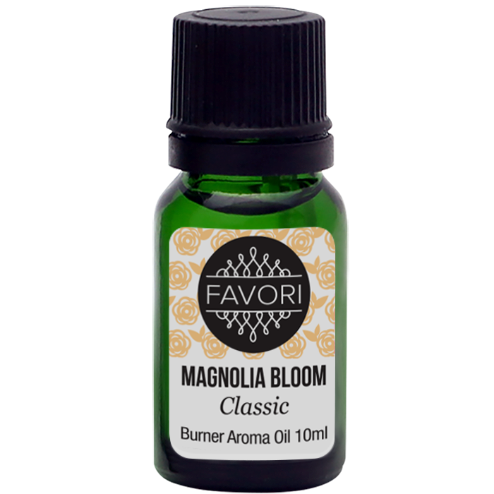 A small bottle of FAVORI Scents magnolia bloom scented oil, 10ml.