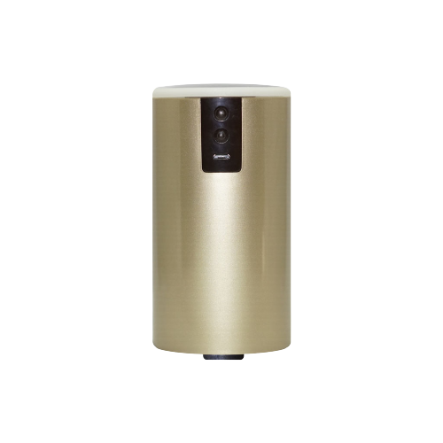 Gold-colored FAVORI Scents Car Diffuser, a favorite on a white background.