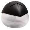 Black and white spherical object with a segmented upper half, crafted to be the Leaf Aerator from FAVORI Scents.
