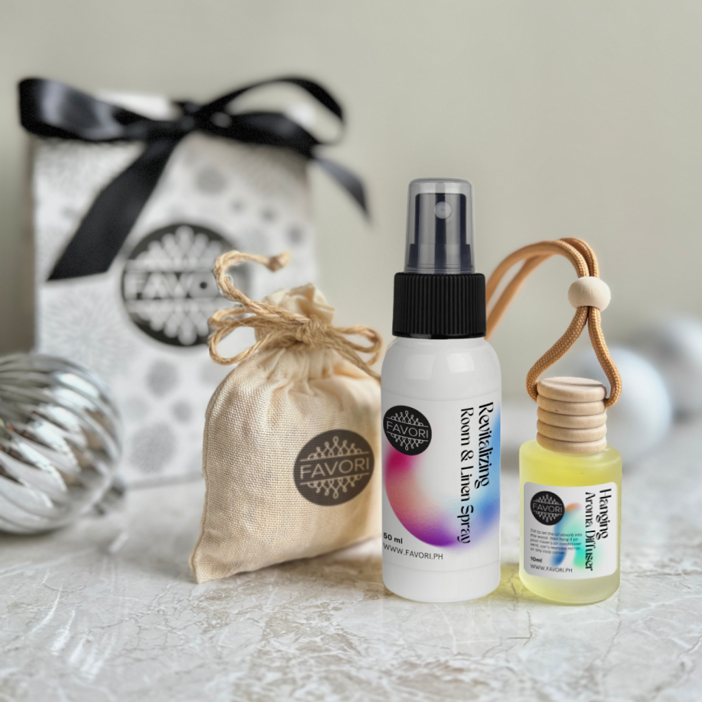 Moyen Gift Package by FAVORI Scents: spray, oil & pouch—ideal for a premium ambience.