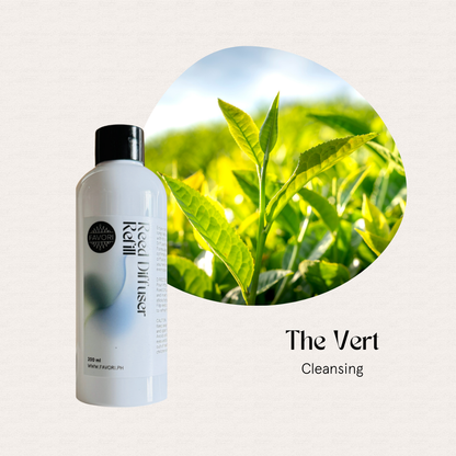 The FAVORI Scents The Vert Reed Diffuser Refill (RDR) is ideal for use with fiber reed sticks.