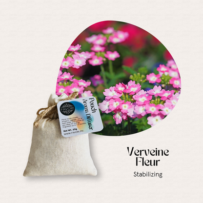 The FAVORI Scents PAD in Verveine Fleur features pink verbena blooms, perfect with water-soluble aroma oil.