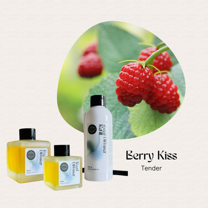 FAVORI Scents Berry Kiss Trio Reed Diffuser fills your space with a fresh, long-lasting raspberry aroma.