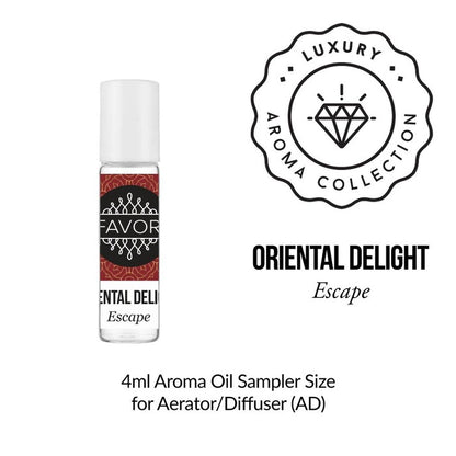 A 4ml FAVORI Scents Burner Aroma Oil with luxury label and diamond logo for your diffuser.