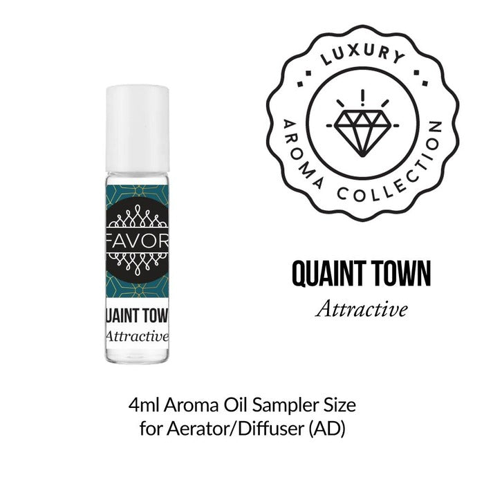 A 4ml FAVORI Scents Burner Aroma Oil with bergamot scent, black label, next to a diamond aroma logo.