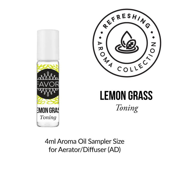 A 4ml FAVORI Scents BR Aroma Oil, Lemongrass, water-soluble, Toning from Refreshing Aroma Collection.