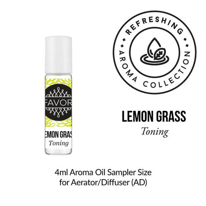 A 4ml FAVORI Scents BR Aroma Oil, Lemongrass, water-soluble, Toning from Refreshing Aroma Collection.