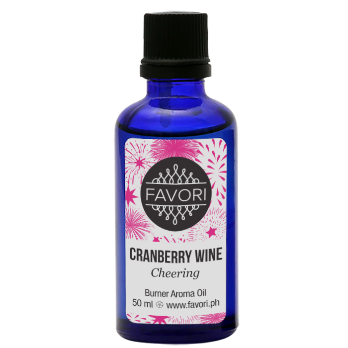 A bottle of FAVORI Scents Cranberry Wine Aerator/Diffuser (AD) aroma oil.