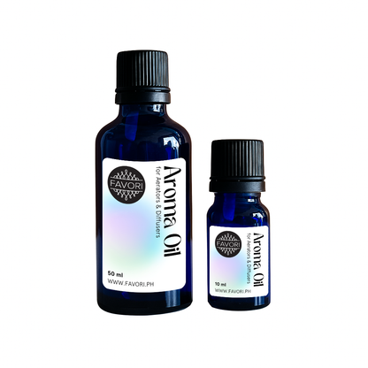 Two FAVORI Scents Aerator/Diffuser Aroma Oils—50ml & 10ml—ideal for airconditioned room diffusers.