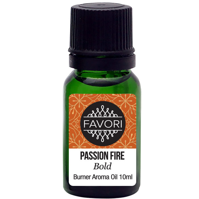 Bottle of Passion Fire Burner (BR) Aroma Oil, 10ml by FAVORI Scents.