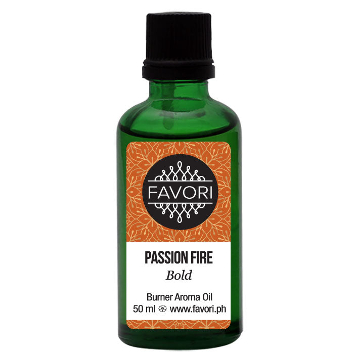 Bottle of FAVORI Passion Fire Burner Aroma Oil, 50 ml.