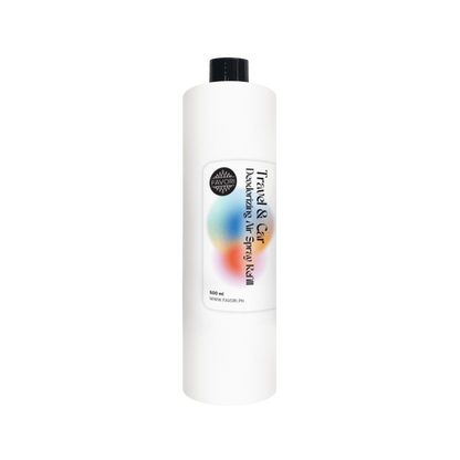 A white cylindrical 200ml FAVORI Scents Travel & Car Deodorizing Air Spray (AS) with a black cap.