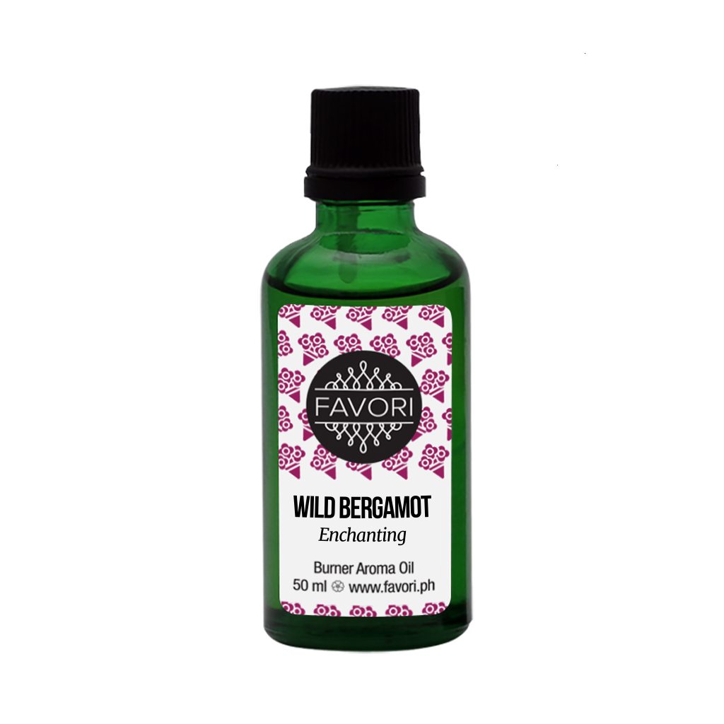 A bottle of FAVORI Scents Wild Bergamot Burner (BR) Aroma Oil.