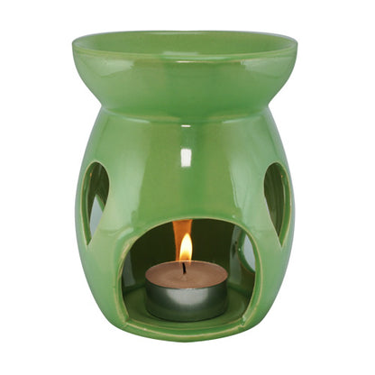 FAVORI Scents Ceramic Tealight Burners—perfect for warming aroma oils with a lit candle in the top bowl.